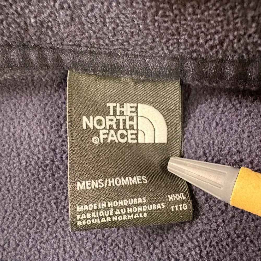 The North Face Jacket Mens 3XL  Navy Blue Cedar Trail Grid Fleece Lining 1/4 Zip